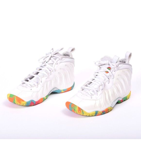 Nike, Air, Foamposite One White Fruity Pebbles Size 7Y Youth 7 Mens 7 Women 8.5 - Picture 6 of 7